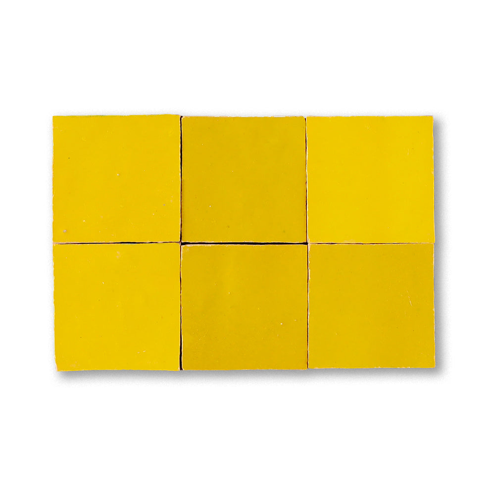 zellige tile 2x2 sunflower