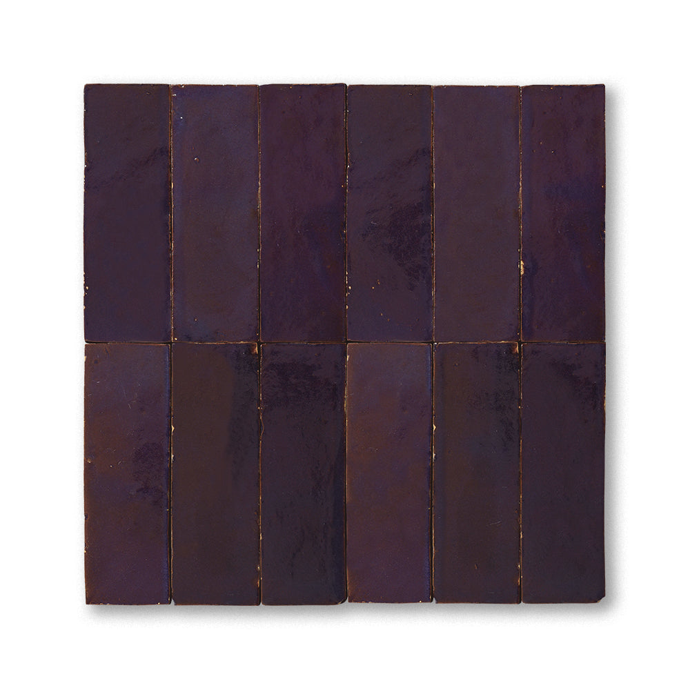 zellige tile 2x6 purple rain