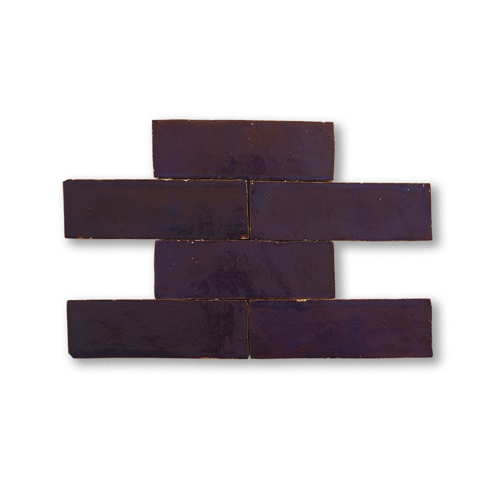 zellige tile 2x6 purple rain