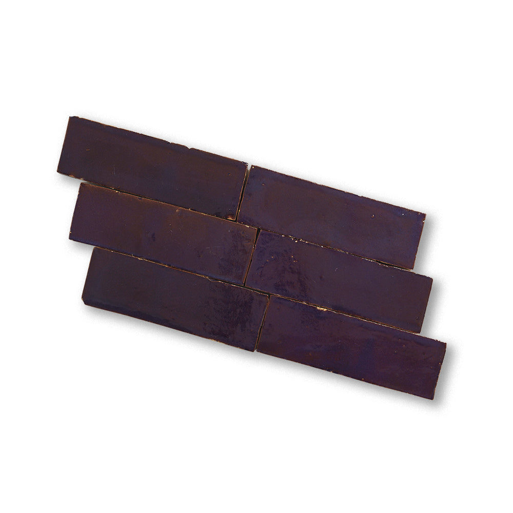 zellige tile 2x6 purple rain