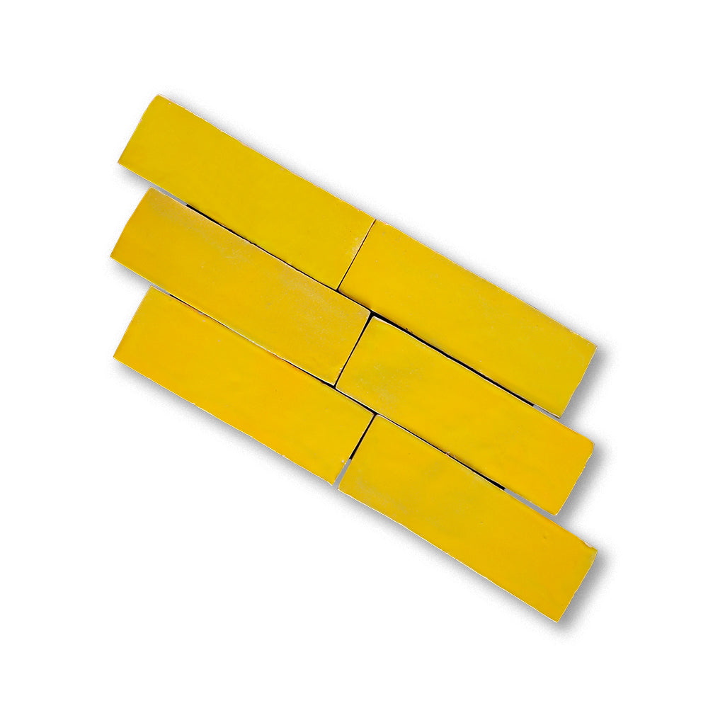 zellige tile 2x6 sunflower