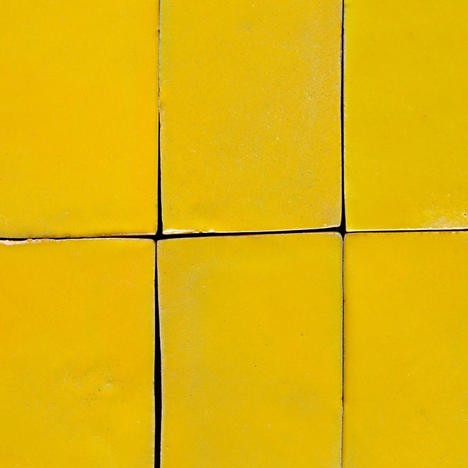 zellige tile 2x6 sunflower