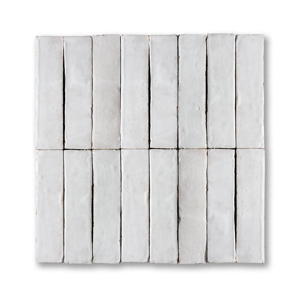 zellige tile 2x8 blanc