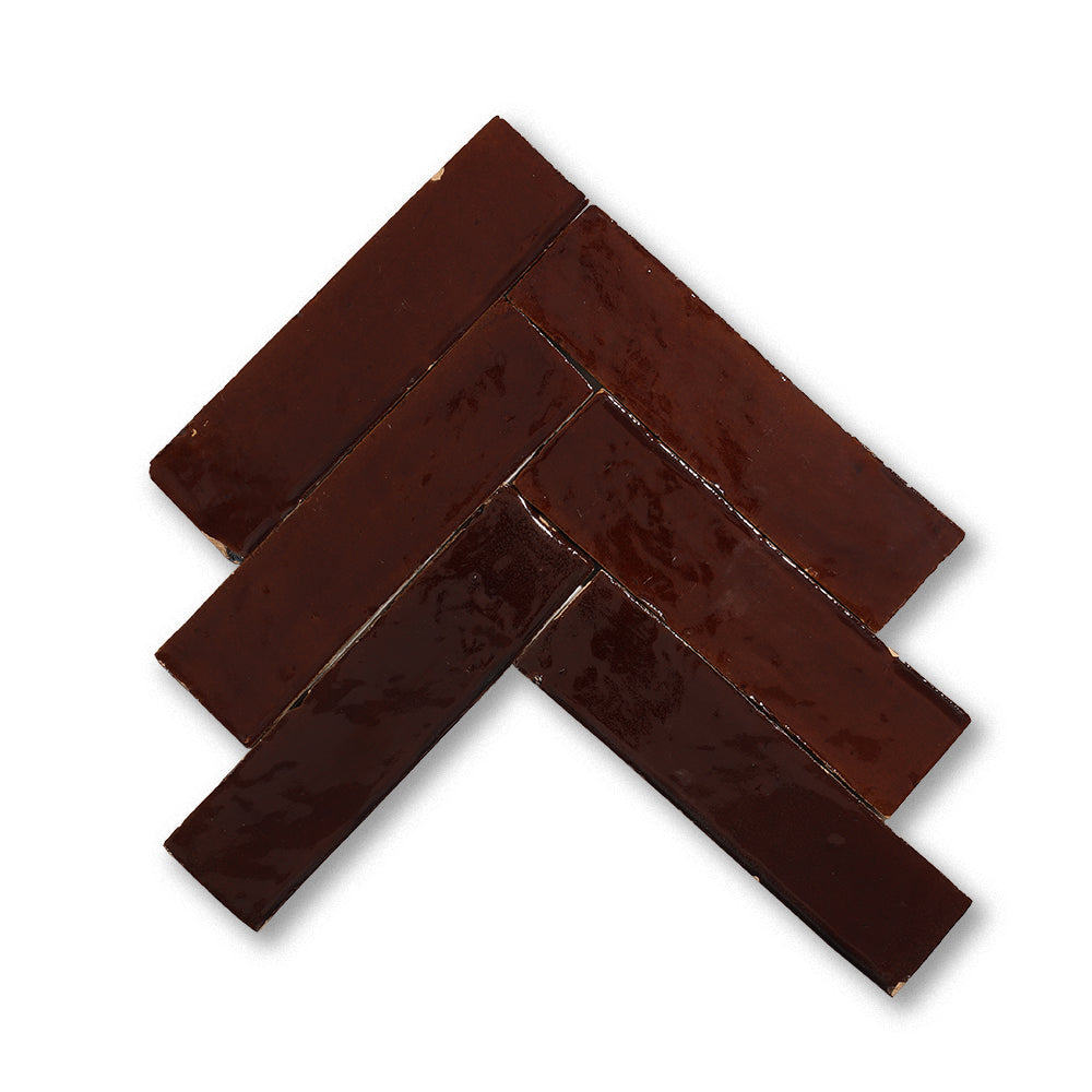 zellige tile 2x8 caramel