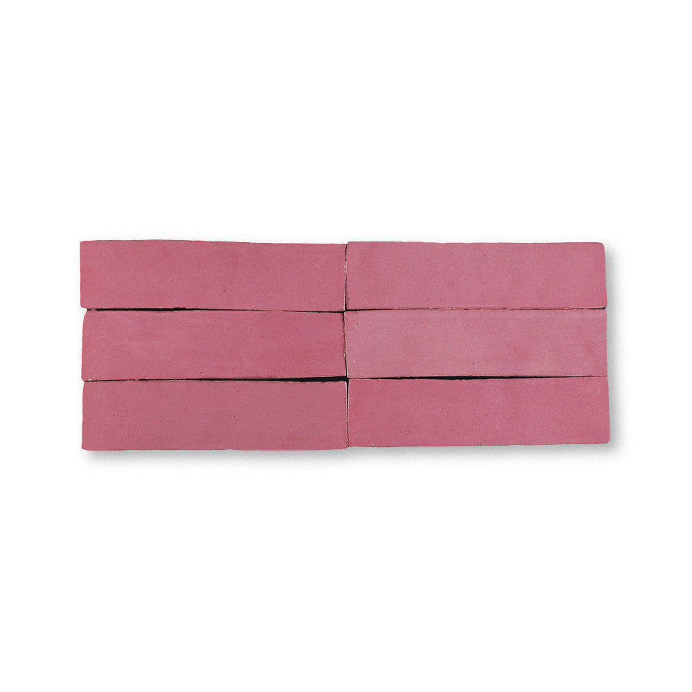 zellige tile 2x8 perfect pink