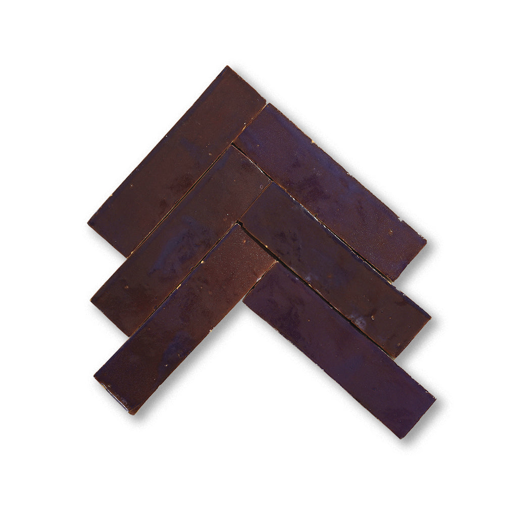 zellige tile 2x8 purple rain