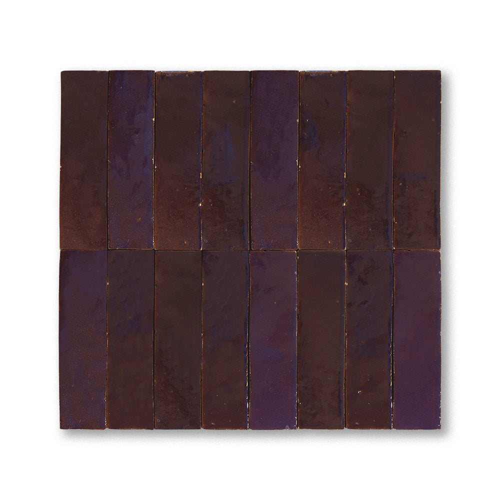 zellige tile 2x8 purple rain