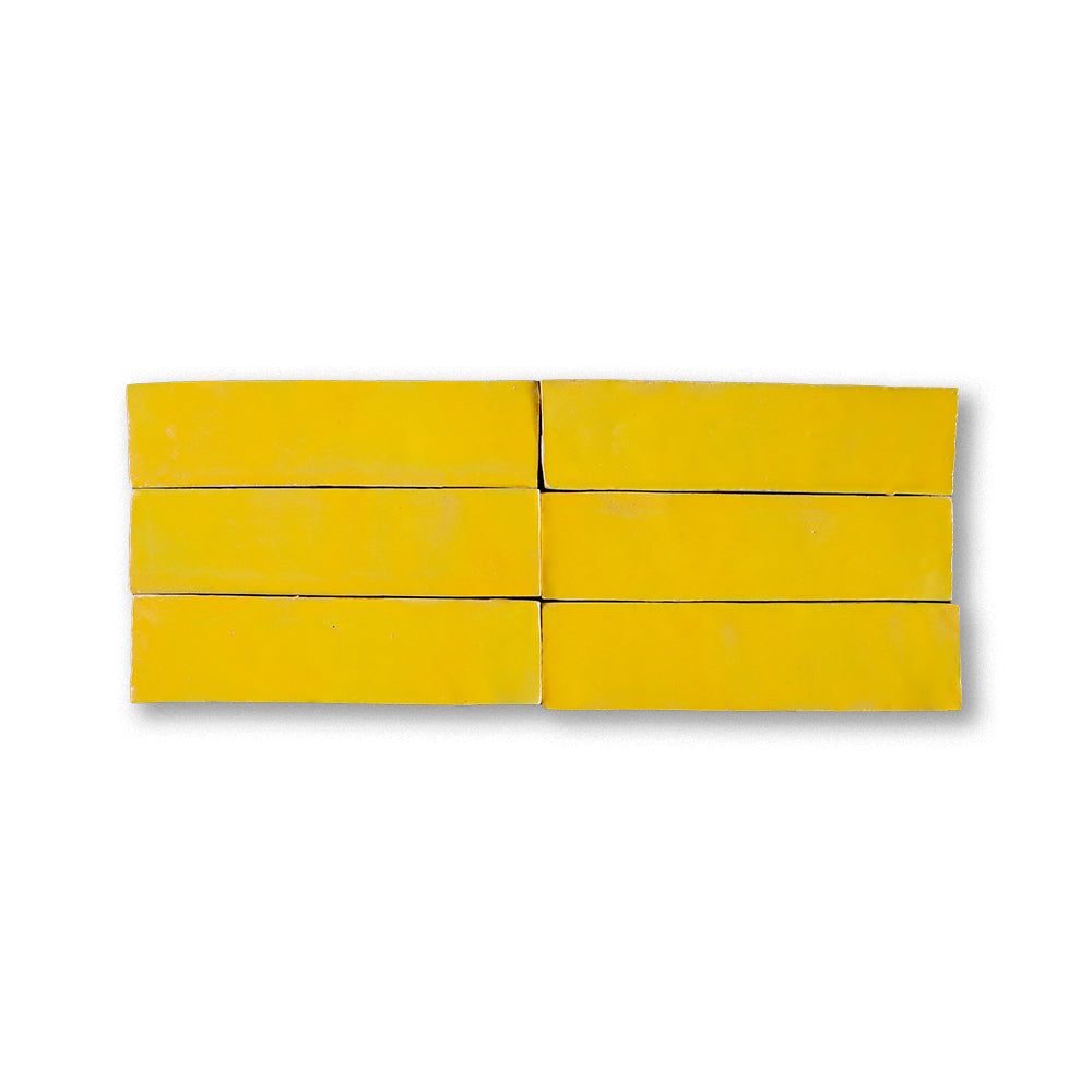 zellige tile 2x8 sunflower