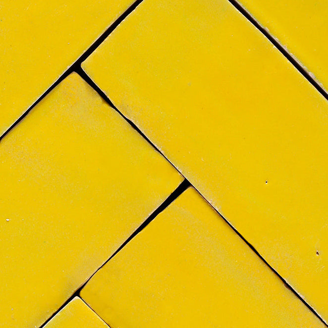 zellige tile 2x8 sunflower