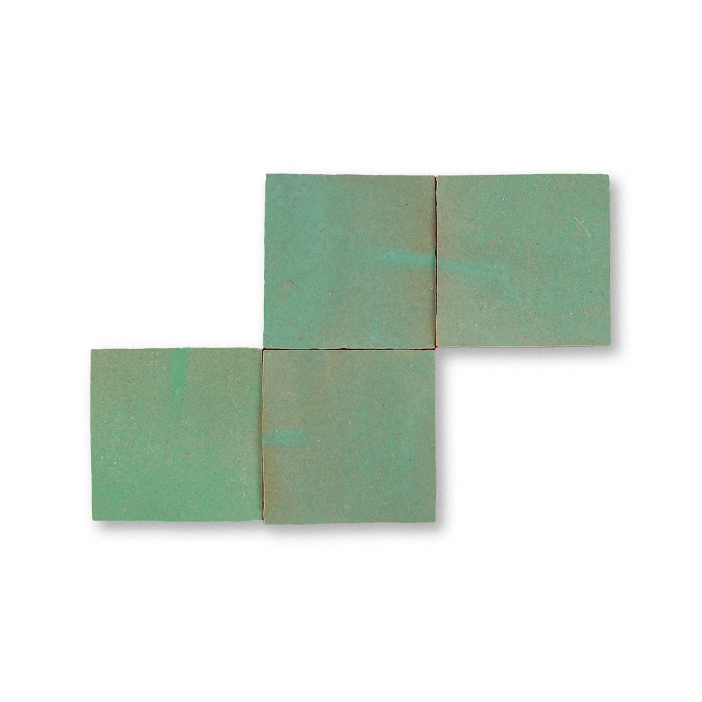 zellige tile 4x4 Atlas sage