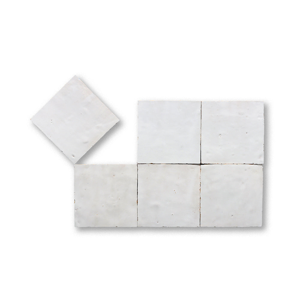 Set of concrete tiles on a white background