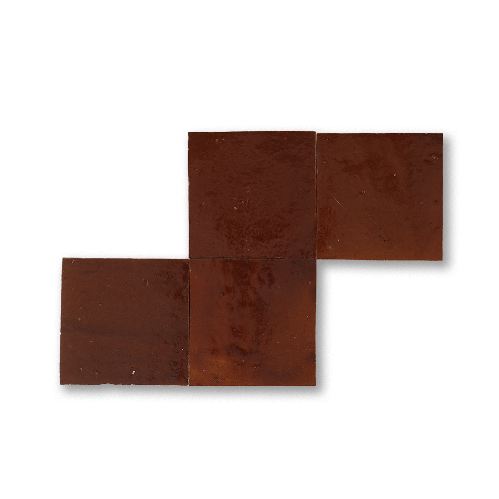 zellige tile 4x4 caramel