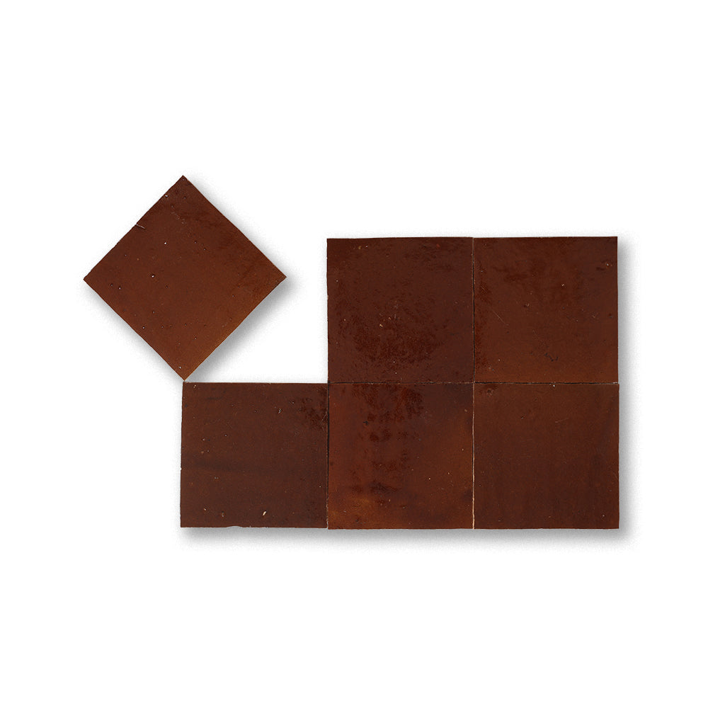 zellige tile 4x4 caramel
