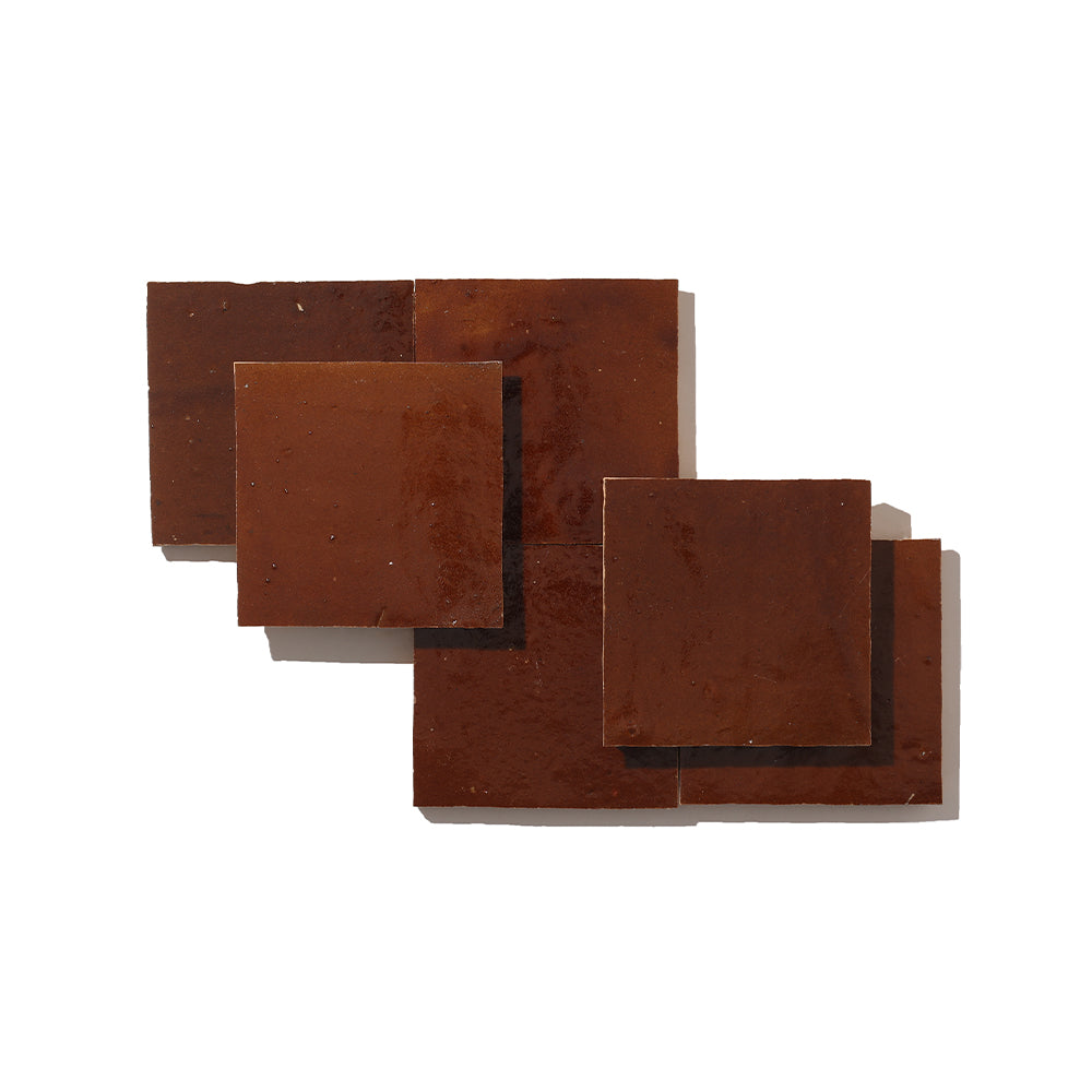 zellige tile 4x4 caramel