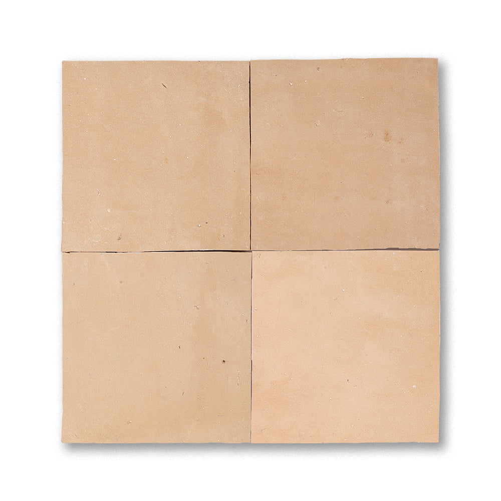 Square terracotta zellige tile