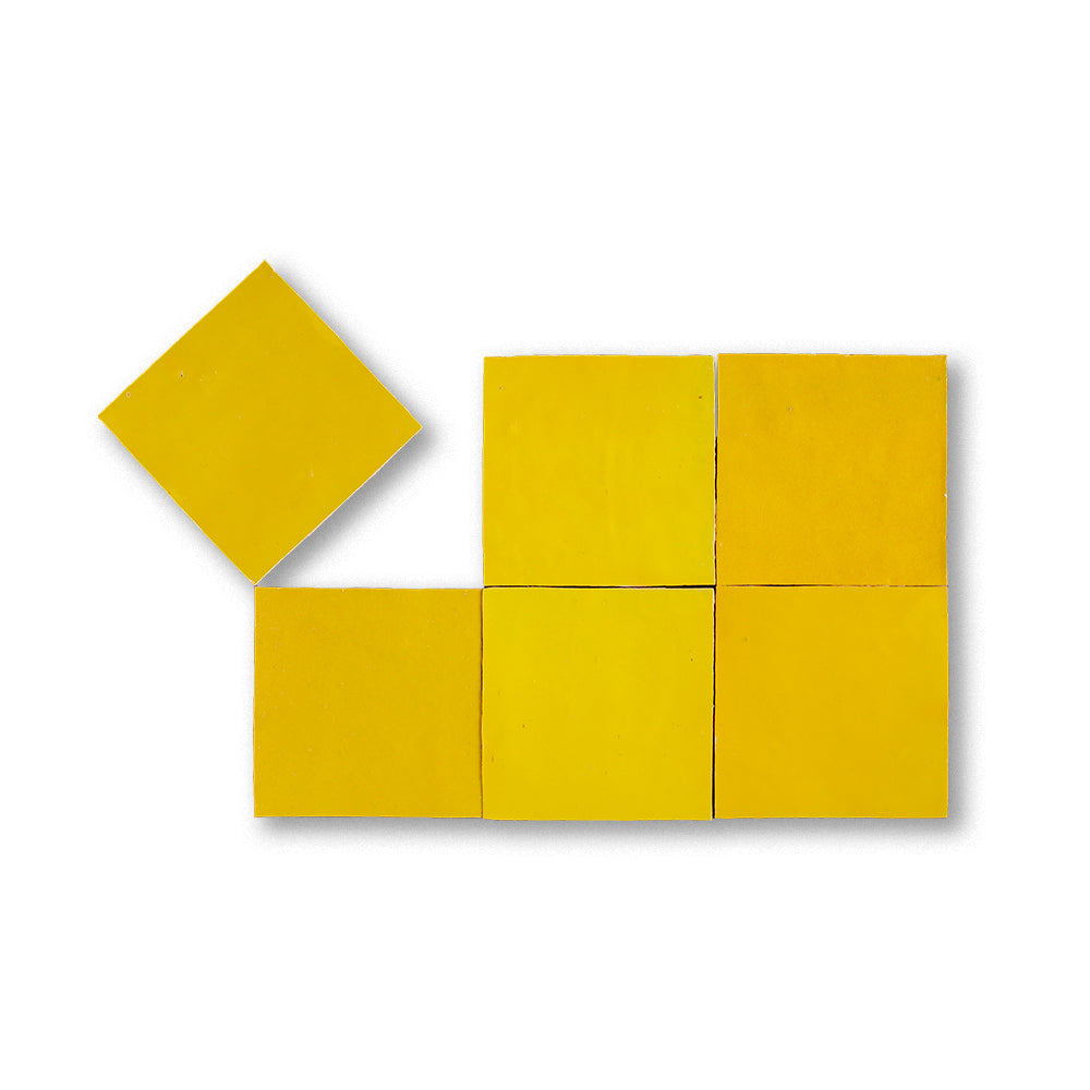zellige tile 4x4 sunflower