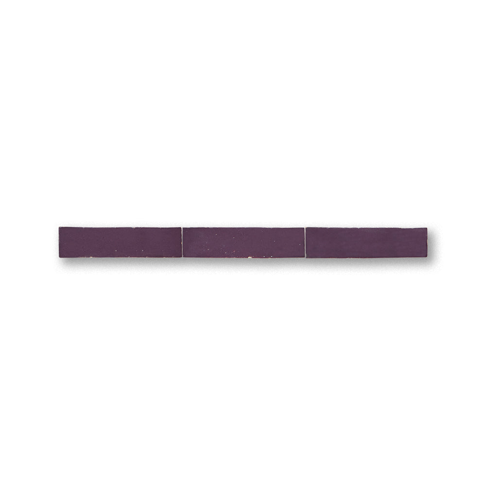 Purple rectangular tile on a white background