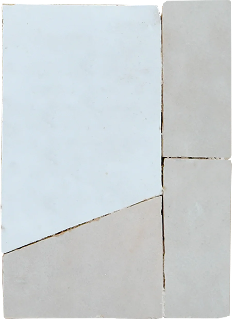 sample CRAVAT MOSAIC BLANC + CREAM