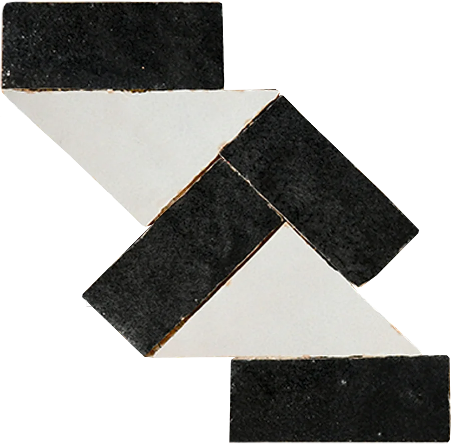 sample ZIG ZAG BORDER CREAM + TITANIUM