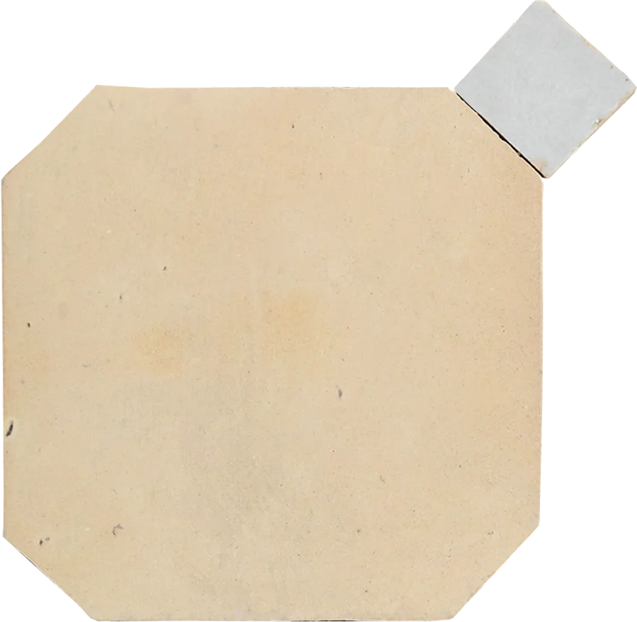 sample CHÂTEAU MOSAIC CREAM + FEZ TERRA COTTA