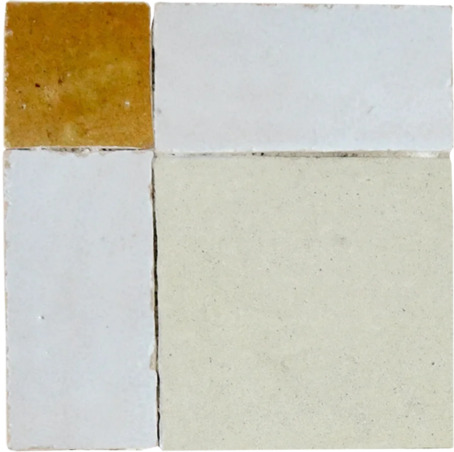 sample BISHOP MOSAIC CREAM + FEZ TERRACOTTA + HONEYCOMB