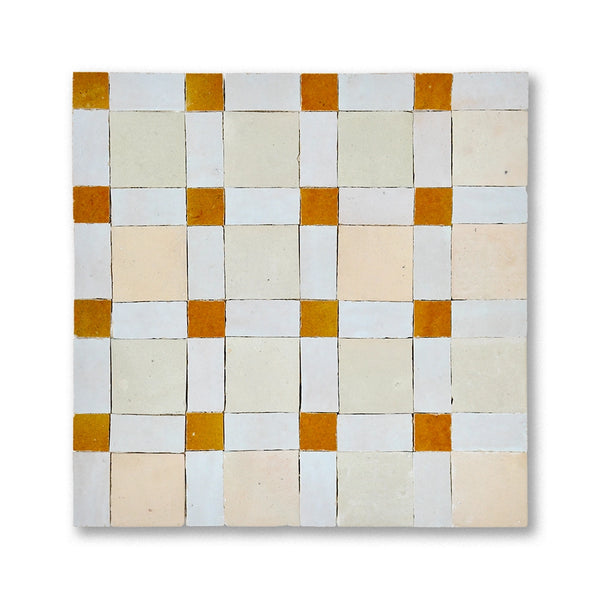 BISHOP MOSAIC CREAM + FEZTERRACOTTA + HONEYCOMB