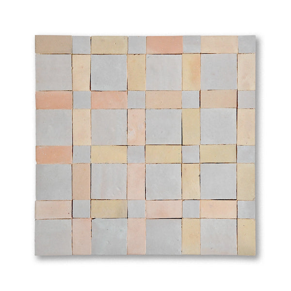 BISHOP MOSAIC CREAM + FEZ TERRA COTTA