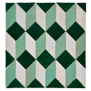 ILLUSION MOSAIC  CREAM +ATLAS SAGE + FOREST GREEN