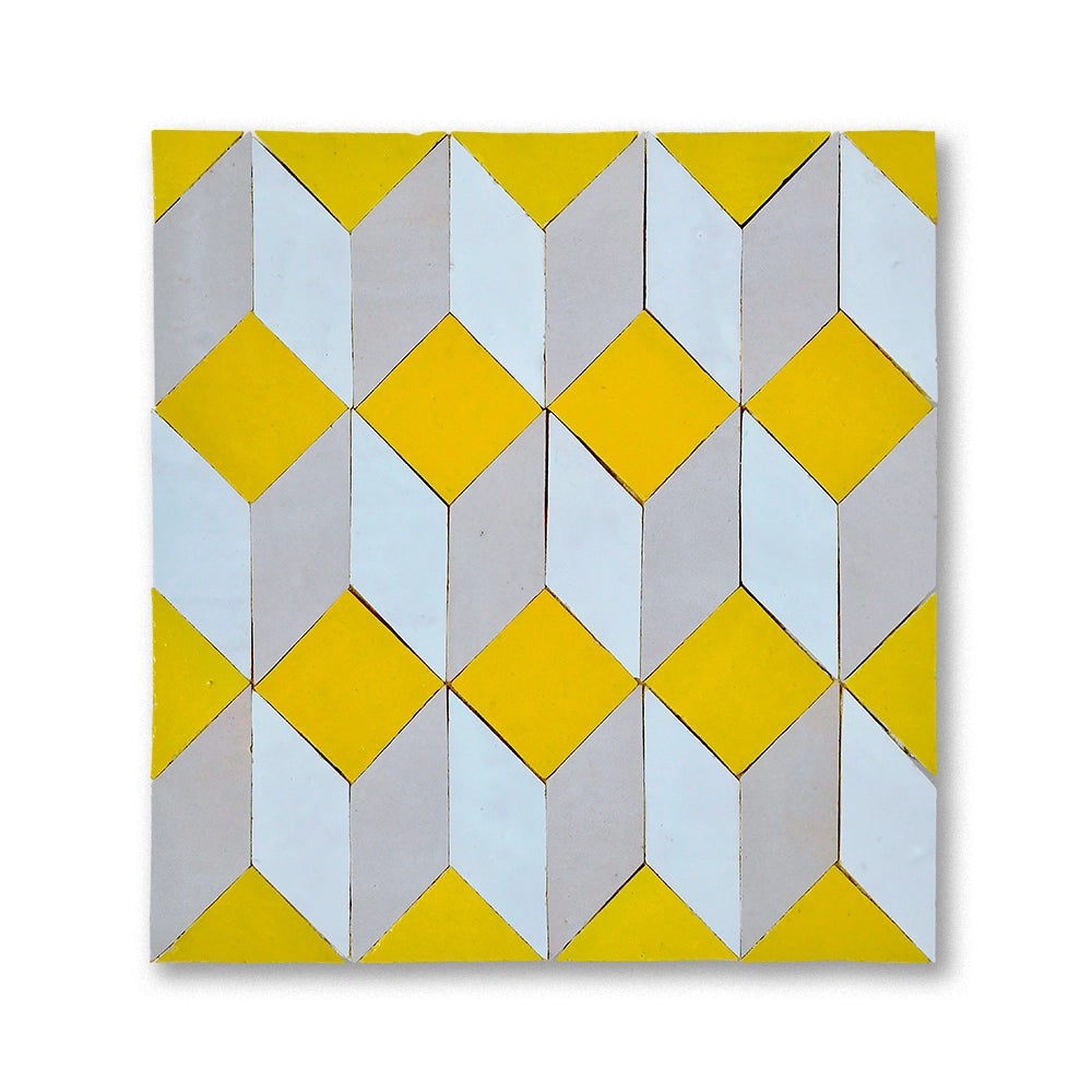 ILLUSION MOSAIC BLANC + CREAM + SUNFLOWER