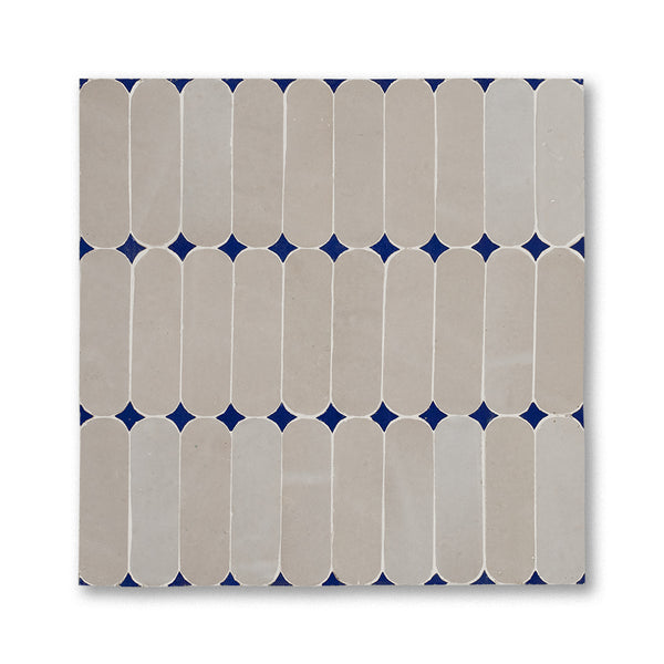 PLEAT MOSAIC KHAKI + DEEP SEA