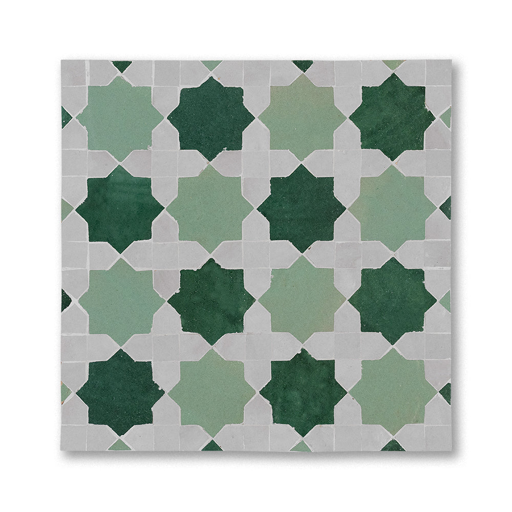 KHATEM MOSAIC CREAM + ATLAS SAGE + FOREST GREEN