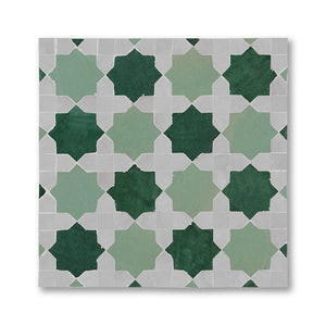 KHATEM MOSAIC CREAM + ATLAS SAGE + FOREST GREEN