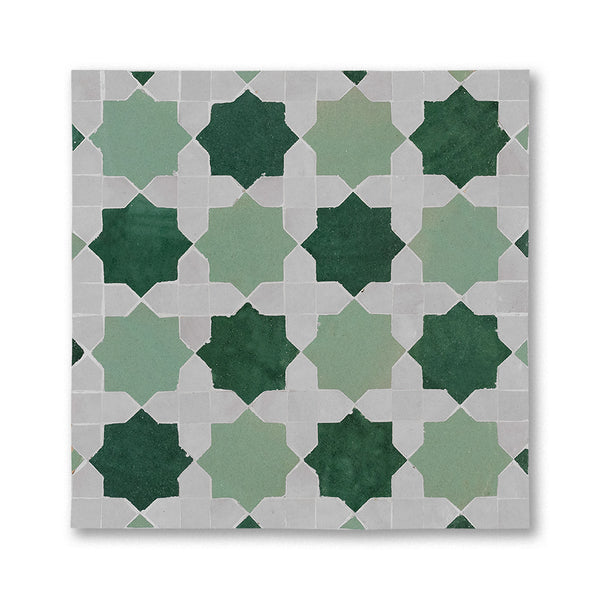 KHATEM MOSAIC CREAM + ATLAS SAGE + FOREST GREEN