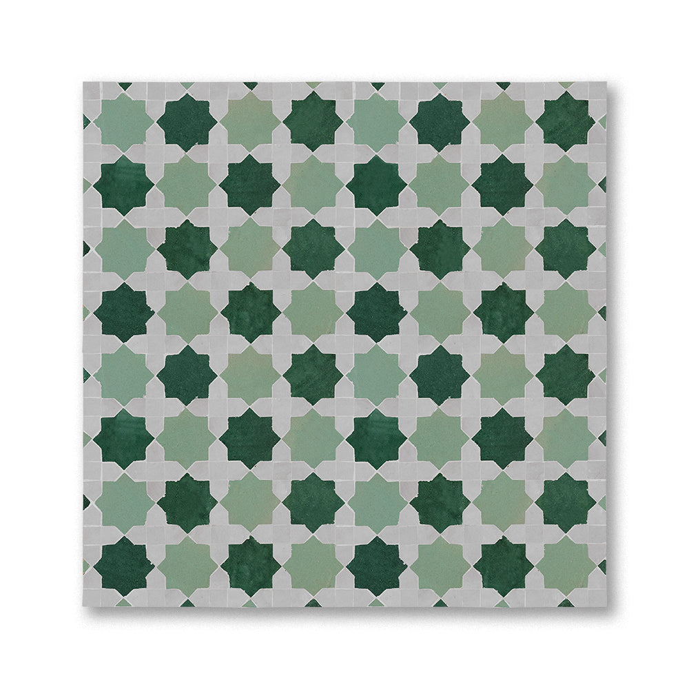 KHATEM MOSAIC CREAM + ATLAS SAGE + FOREST GREEN