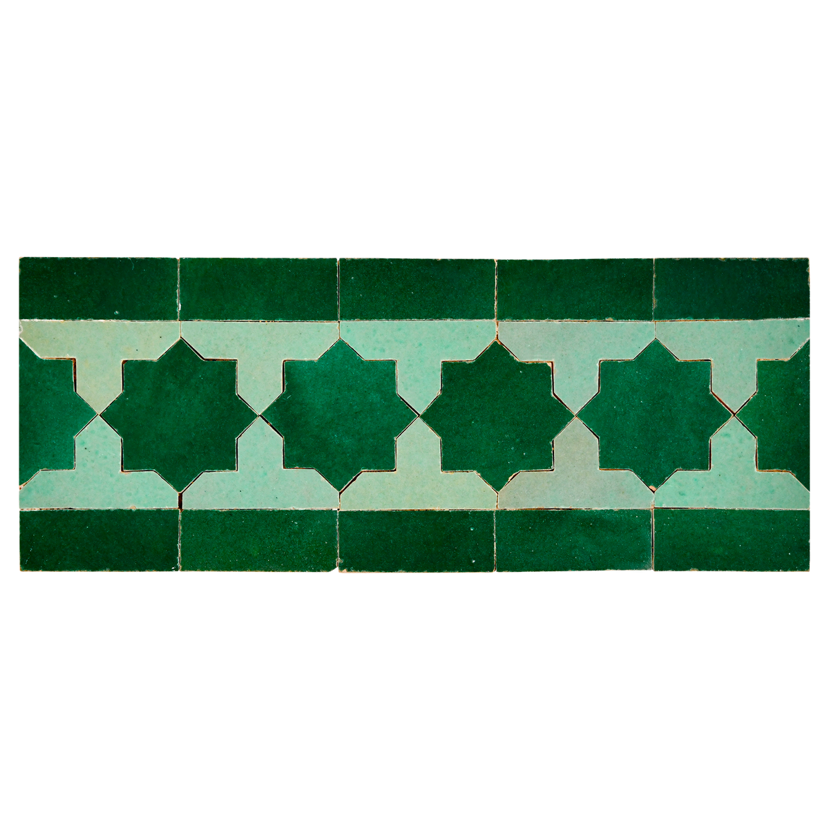Add Style with Zellige Border Khatem Atlas Sage Forest Green