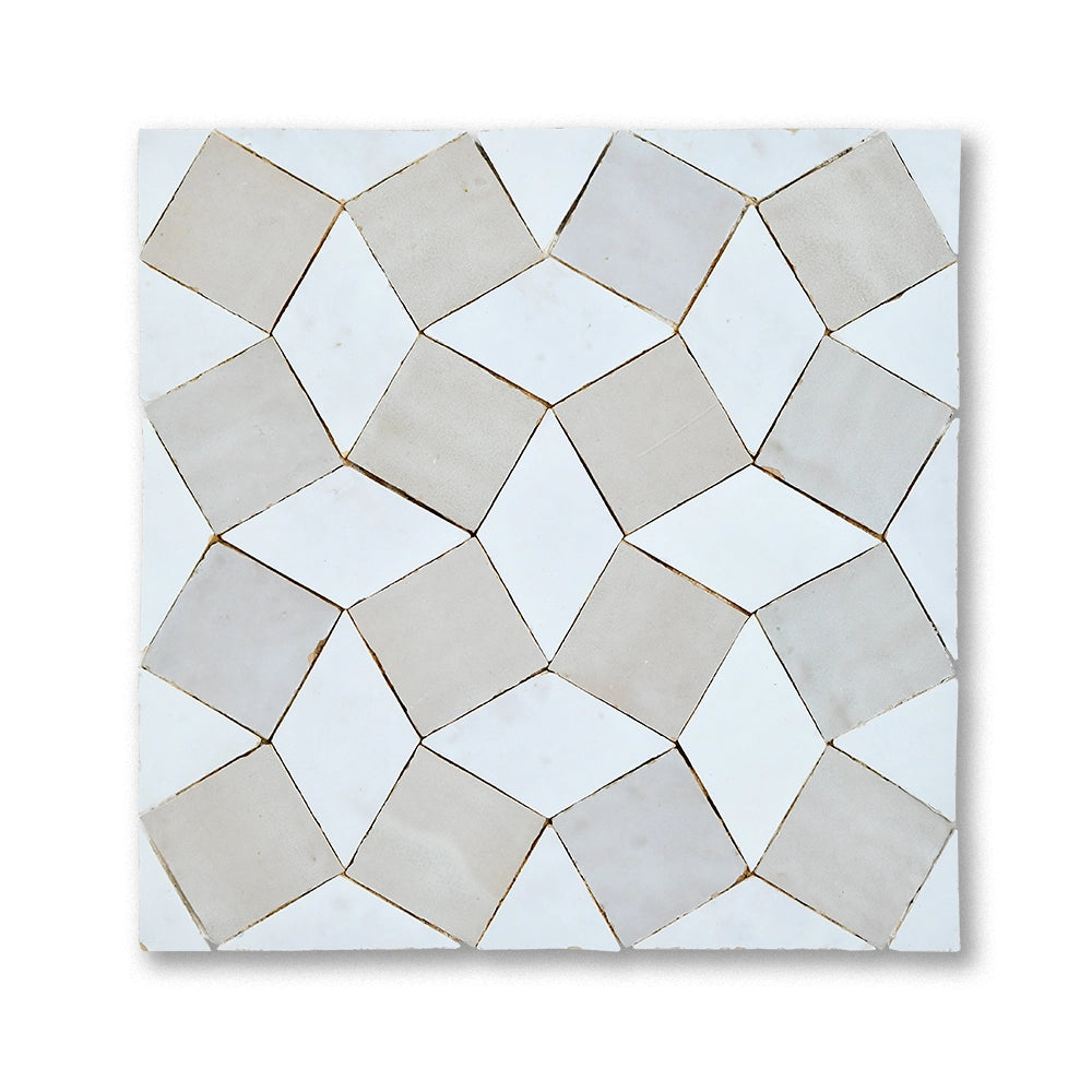PINWHEEL MOSAIC BLANC + CREAM