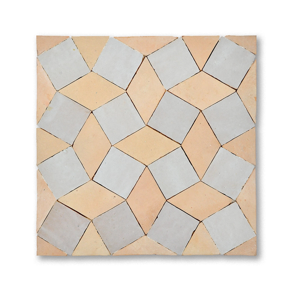 PINWHEEL MOSAIC CREAM + FEZ TERRA COTTA