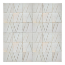 Geometric patterned tile on a white background