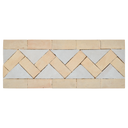 ZIG ZAG BORDER CREAM + FEZ TERRA COTTA
