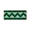 ZIG ZAG BORDER ATLAS SAGE + FOREST GREEN