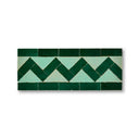 ZIG ZAG BORDER ATLAS SAGE + FOREST GREEN