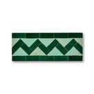 ZIG ZAG BORDER ATLAS SAGE + FOREST GREEN