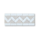 ZIG ZAG BORDER BLANC + CREAM