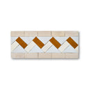 ZIG ZAG BORDER CREAM + HONEYCOMB + FEZ TERRA COTTA