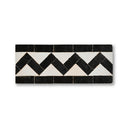 ZIG ZAG BORDER CREAM + TITANIUM