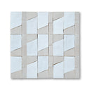 CRAVAT MOSAIC BLANC + CREAM
