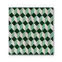 ILLUSION MOSAIC  CREAM +ATLAS SAGE + FOREST GREEN