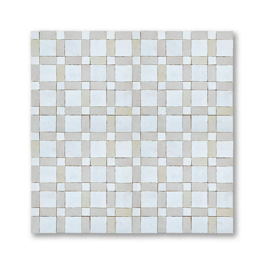 BISHOP MOSAIC BLANC + CREAM