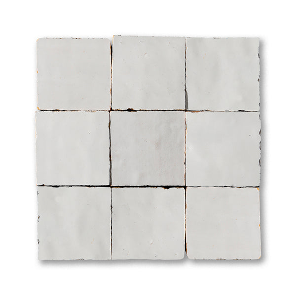 zellige tile 2x2 blanc