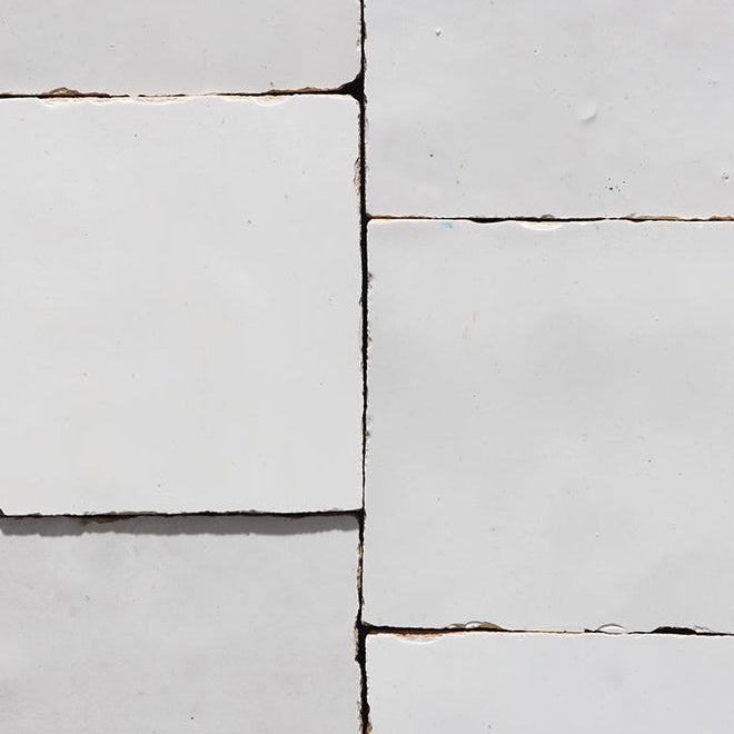 zellige tile 2x2 blanc